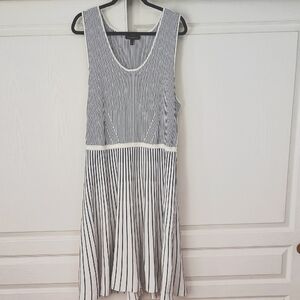 Striped Blue and White Dress